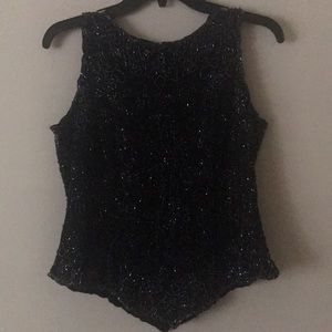 Beaded sleeveless Top